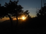 The sun sets during the June 5, 2012, Venus transit over California.